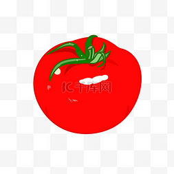 藕片西红柿图片_卡通多汁红番茄免扣