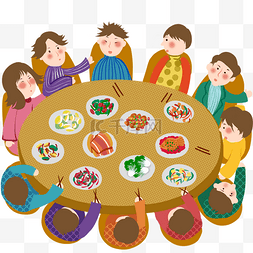 中国传统卡通人物图片_新年聚会聚餐聊天
