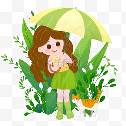 猫谷雨图片_谷雨小女孩和小猫