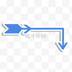 长度测量线图片_朝下欧式箭头