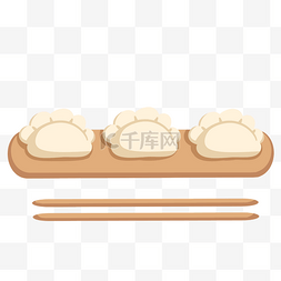 冬至美味的饺子插画