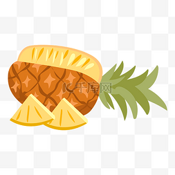 美味卡通水果图片_卡通手绘水果菠萝插画