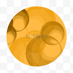 黄色沙漠抽象线条艺术球