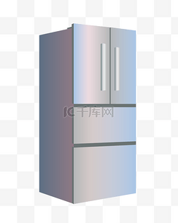家电电冰箱图片_手绘双开门电冰箱
