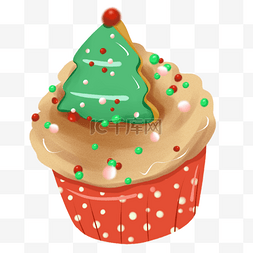 绿色纸杯蛋糕图片_圣诞树蛋糕