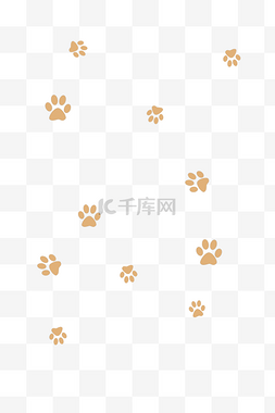 犬科爪子图片_创意可爱狗狗爪子漂浮