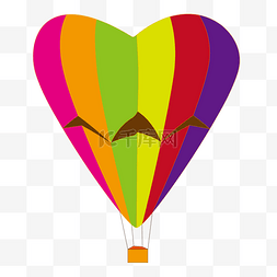 彩色漂浮气球图片_心形浪漫矢量素材
