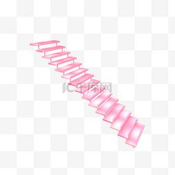 阶梯装饰图片_创意镂空粉色楼梯装饰