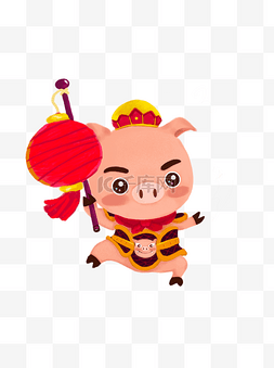 2019春节小猪商用元素手绘吉祥物
