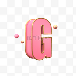 c4d字母g图片_少女系粉色字母装饰