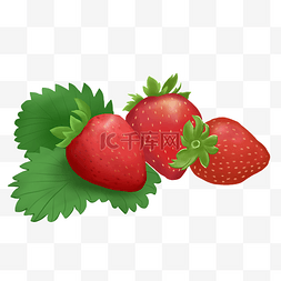 食物类水果草莓手绘