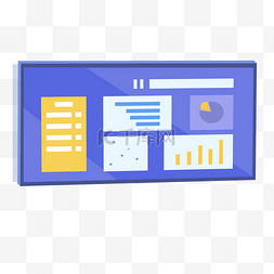 蓝色统计图图片_数据表格手绘设计图