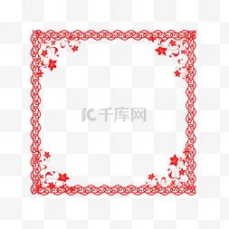 春节红色花纹底纹图片_红色花纹花边装饰