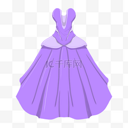 紫色卡通婚纱