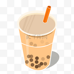 奶茶创意图片_插画餐饮类奶茶素材