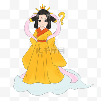 王母图片素材_手绘王母娘娘插画