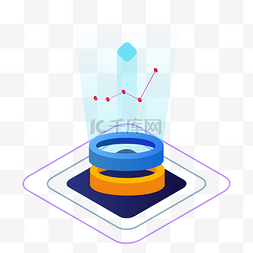 信息2.5图片_商务2.5D立体科技信息图表装饰