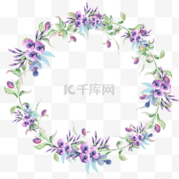 紫色花卉边框图片_紫色花朵唯美边框