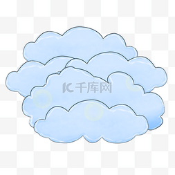 卡通漂浮云朵元素