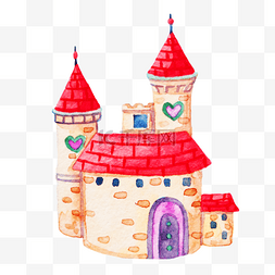 手绘城堡图片_手绘美丽的城堡插画