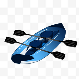 轮船插画图片_蓝色的轮船手绘插画