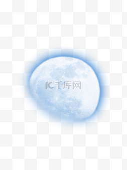 蓝色荧光月球可商用元素