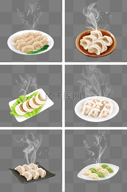 美味饺子的素材图片_立冬手绘美味饺子