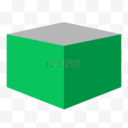 盒子正方形图片_ 绿色的正方形盒子