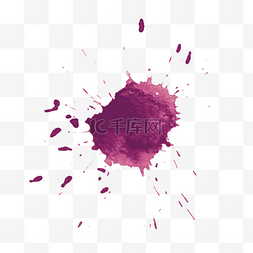 油画颜料瓶子图片_矢量紫色喷溅颜料污渍