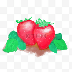 水彩风格草莓png