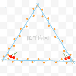 手绘三角几何边框