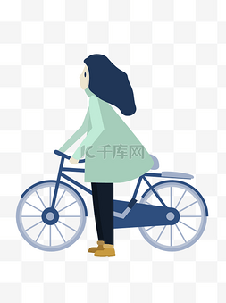 骑着自行车的女孩图片_骑着自行车的女人