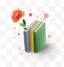 书本和花图片_书本和花朵