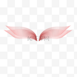 张开的图片_梦幻粉色的翅膀矢量图免费下载