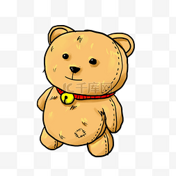 棕色小熊图片_卡通小熊玩具插画
