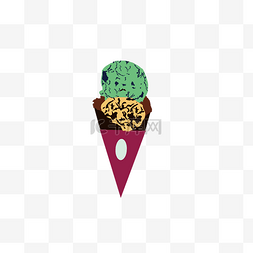 卡通冰淇淋矢量图