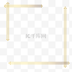 金色时尚元素图片_时尚前卫的线条金色边框