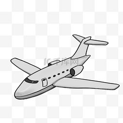 手绘飞机客机图片_商业机场飞机私人客机小飞机