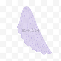 紫色简约头纱PNG