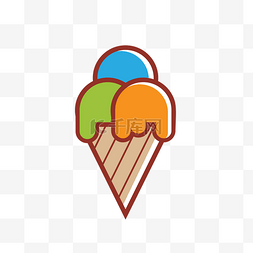 冰淇淋矢量插画PNG免抠