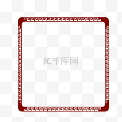 正方形传统边框插图