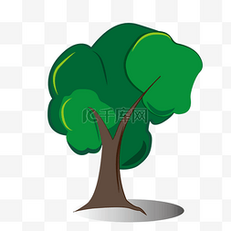 绿色环保叶子矢量图片_矢量图一颗绿色的树
