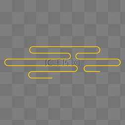 一个漂亮的黄色祥云免抠图