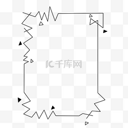 ai矢量边框图片_简约多边形线条标签