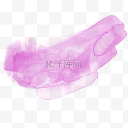 水彩水墨笔触图片_紫色水彩效果矢量素材