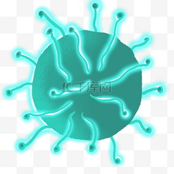 条状放射光线图片_绿色条状细菌插画