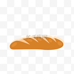 卡通烘焙食品图片_长面包矢量插画PNG