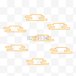 金色祥云线条图片_金色时尚创意祥云