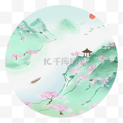 中国风场景插画装饰元素