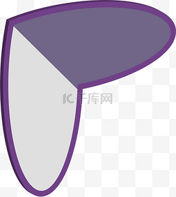 ai矢量扁平紫心形状装饰图案